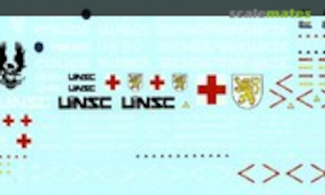 1:100 HALO UNSC Pelican Decals (JBOT Decals 100-08-XX) 100-08-XX