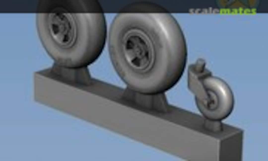 1:144 Spitfire wheels set 4 spoke, set for 2 airplanes (North Star NS144044) NS144044