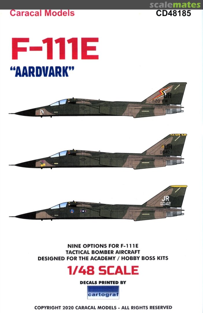 Boxart F-111E "Aardvark" CD48185 Caracal Models