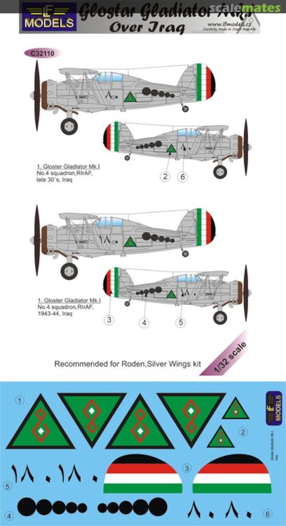Boxart Gloster Gladiator Mk.1 C32110 LF Models