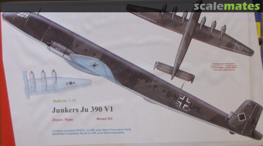Boxart Junkers Ju 390 V-1 CPM 70 Classic Plane Boxart Junkers Ju 390 V-1 CPM 70 Classic Plane
