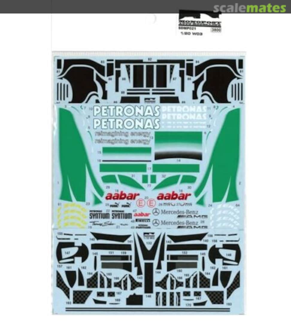 Boxart W03 2012 - Spare Decal for MP021 MONOPOST SDMP021 Monopost Boxart W03 2012 - Spare Decal for MP021 MONOPOST SDMP021 Monopost