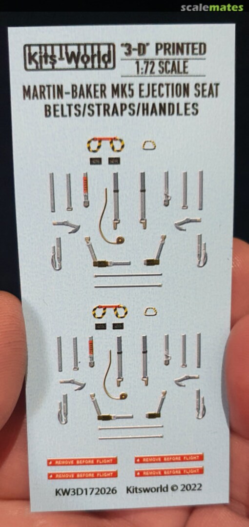 Boxart Martin-Baker MK5 Ejection Seat Belts/Straps/Handles KW3D172026 Kits-World Boxart Martin-Baker MK5 Ejection Seat Belts/Straps/Handles KW3D172026 Kits-World