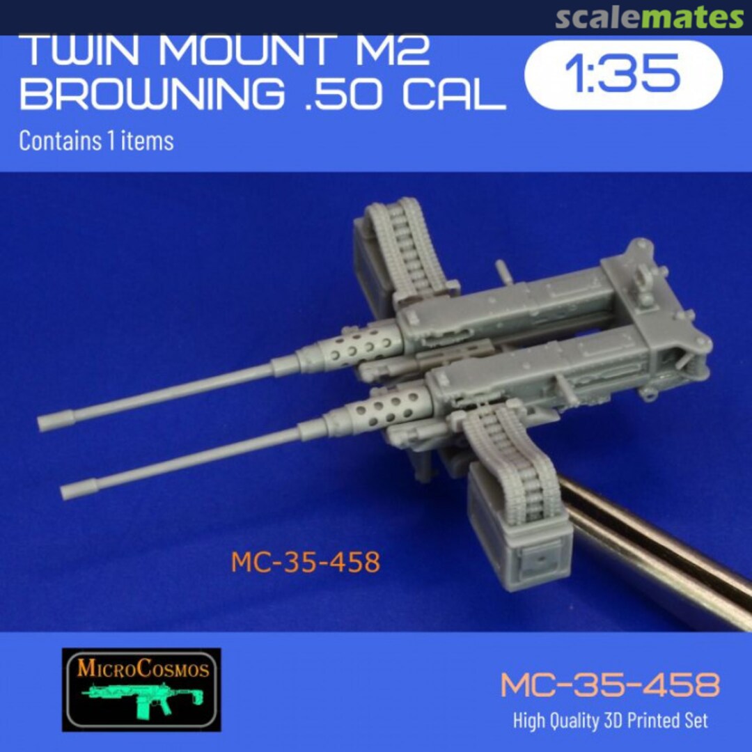 Boxart Twin Mount M2 Browning .50 Caliber Machine Gun MC-35-458 3D MicroCosmos Boxart Twin Mount M2 Browning .50 Caliber Machine Gun MC-35-458 3D MicroCosmos