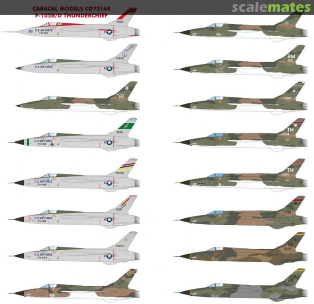 Boxart Republic F-105B/D Thunderchief CD72144 Caracal Models Boxart Republic F-105B/D Thunderchief CD72144 Caracal Models