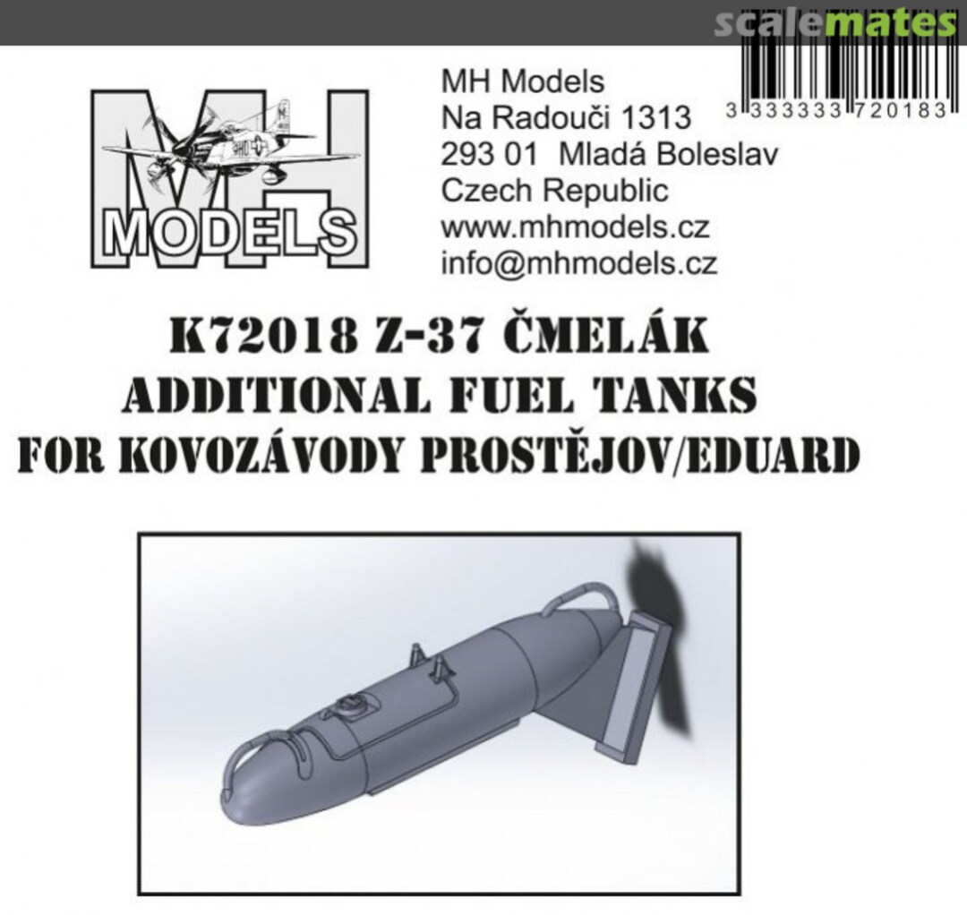 Boxart Z-37 Čmelák Additional Fuel Tanks K72018 MH Models Boxart Z-37 Čmelák Additional Fuel Tanks K72018 MH Models