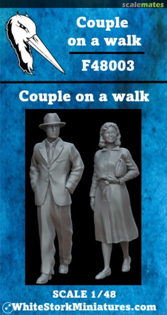 Boxart Couple on a walk F48003 White Stork Miniatures Boxart Couple on a walk F48003 White Stork Miniatures