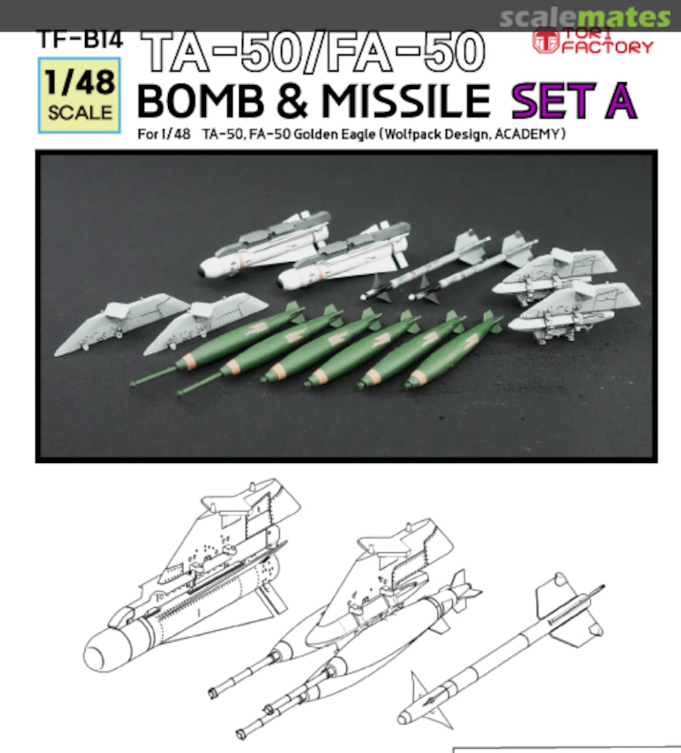Boxart Current Korean TA-50/FA-50 Missile/Bomb Set A TF-B14 Tori Factory Boxart Current Korean TA-50/FA-50 Missile/Bomb Set A TF-B14 Tori Factory