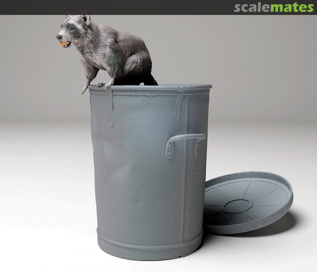 Boxart Racoon - standing on trashcan 48130437 EMP3d Boxart Racoon - standing on trashcan 48130437 EMP3d