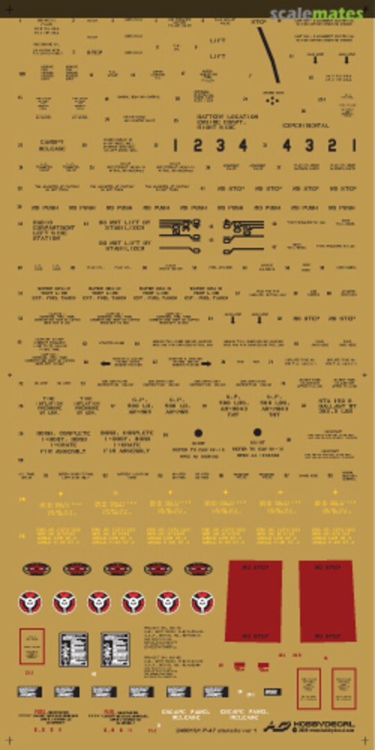 Boxart P-47 Thunderbolt Stencils Ver 1.0 ST24001V1 HobbyDecal Boxart P-47 Thunderbolt Stencils Ver 1.0 ST24001V1 HobbyDecal