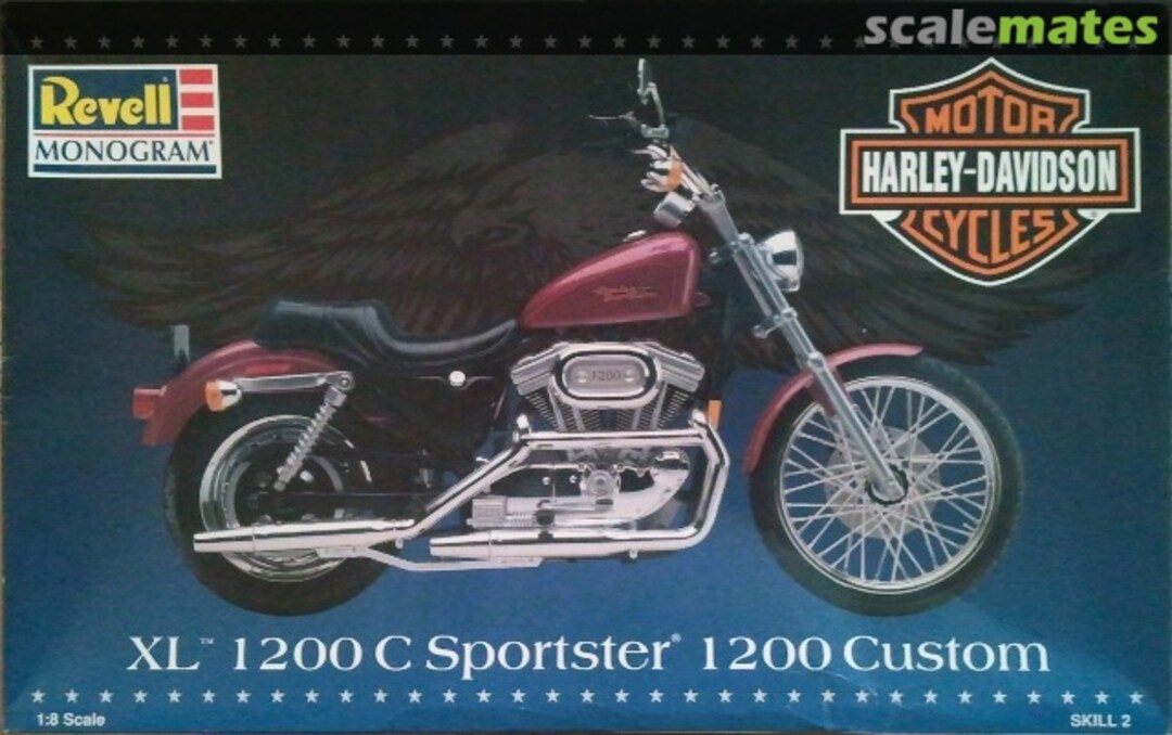 Boxart XL 1200 C Sportster 1200 Custom 85-7310 Revell Monogram Boxart XL 1200 C Sportster 1200 Custom 85-7310 Revell Monogram
