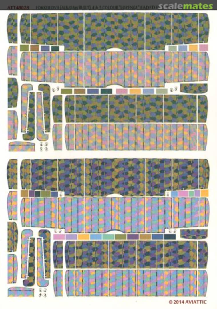 Boxart fokker DVII (alb/oaw built) 4 & 5 colour "lozenge" ATT48028 Aviattic Boxart fokker DVII (alb/oaw built) 4 & 5 colour "lozenge" ATT48028 Aviattic