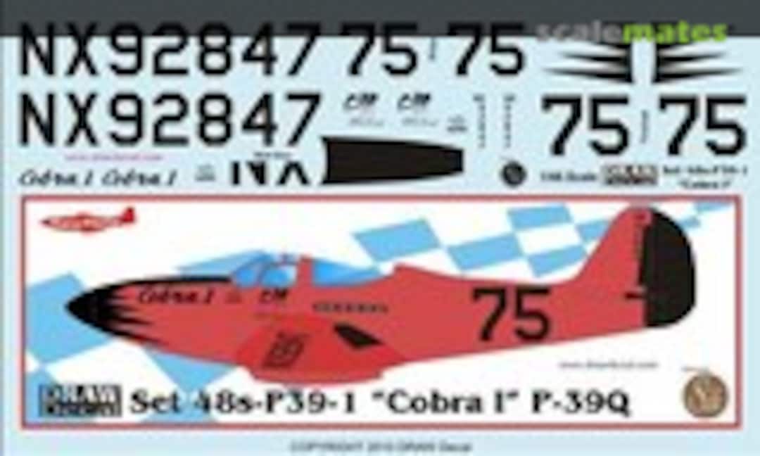 1:48 "Cobra I" P-39Q 1946 Thompson Trophy Race (Draw Decal 48-P39-1) 48-P39-1