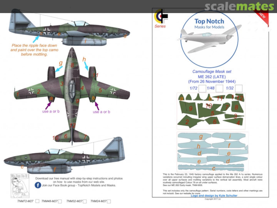 Boxart Messerschmitt Me-262A-1 late TNM48-M27 TopNotch Boxart Messerschmitt Me-262A-1 late TNM48-M27 TopNotch