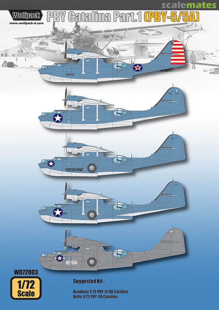 Boxart PBY Catalina Decal Part 1 (PBY-5/5A) WD72003 Wolfpack Boxart PBY Catalina Decal Part 1 (PBY-5/5A) WD72003 Wolfpack