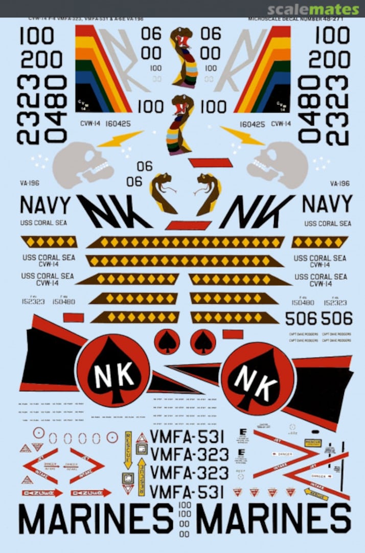 Boxart F-4N Phantom II, A-6E Intruder 48-271 Microscale Boxart F-4N Phantom II, A-6E Intruder 48-271 Microscale