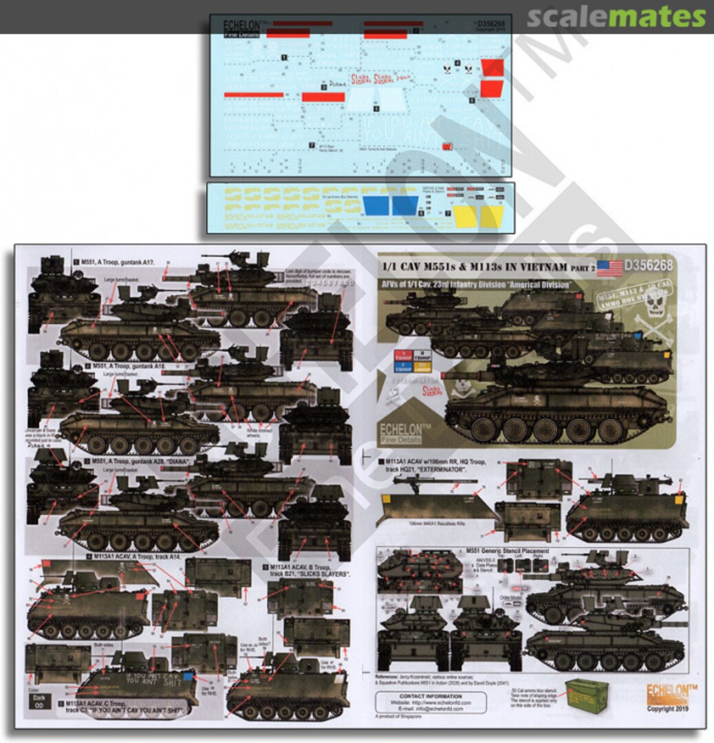 Boxart 1/1 CAV M551s & M113s in Vietnam (Part 2) D356268 Echelon Fine Details Boxart 1/1 CAV M551s & M113s in Vietnam (Part 2) D356268 Echelon Fine Details