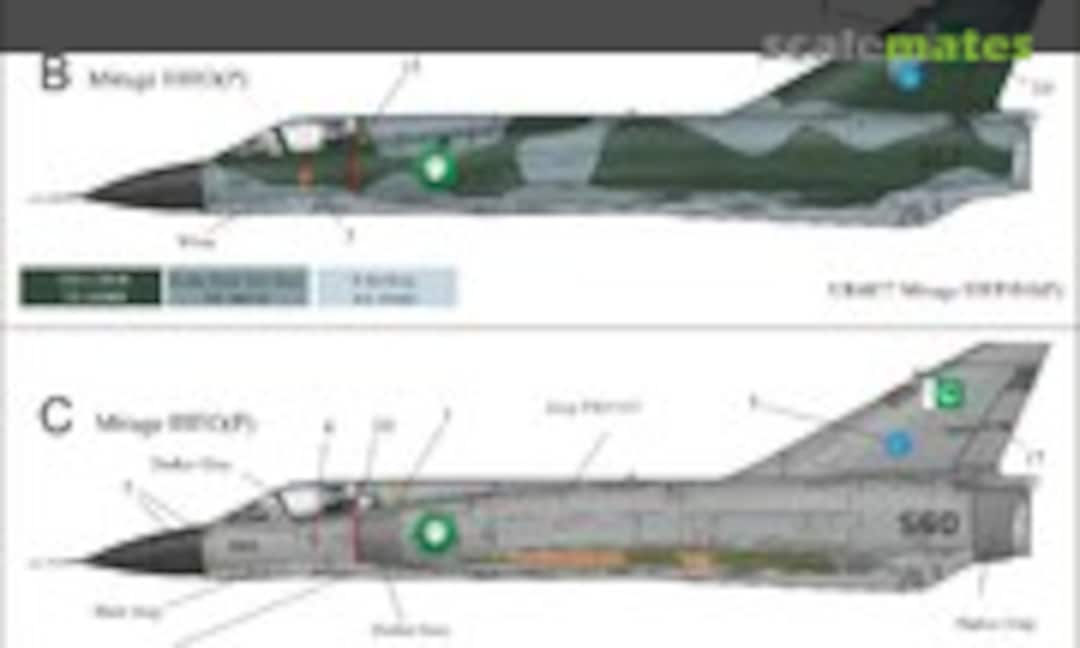 1:32 Dassault Mirage IIIEP/EO(P) PAF without stencils (UpRise Decal UR3277) UR3277