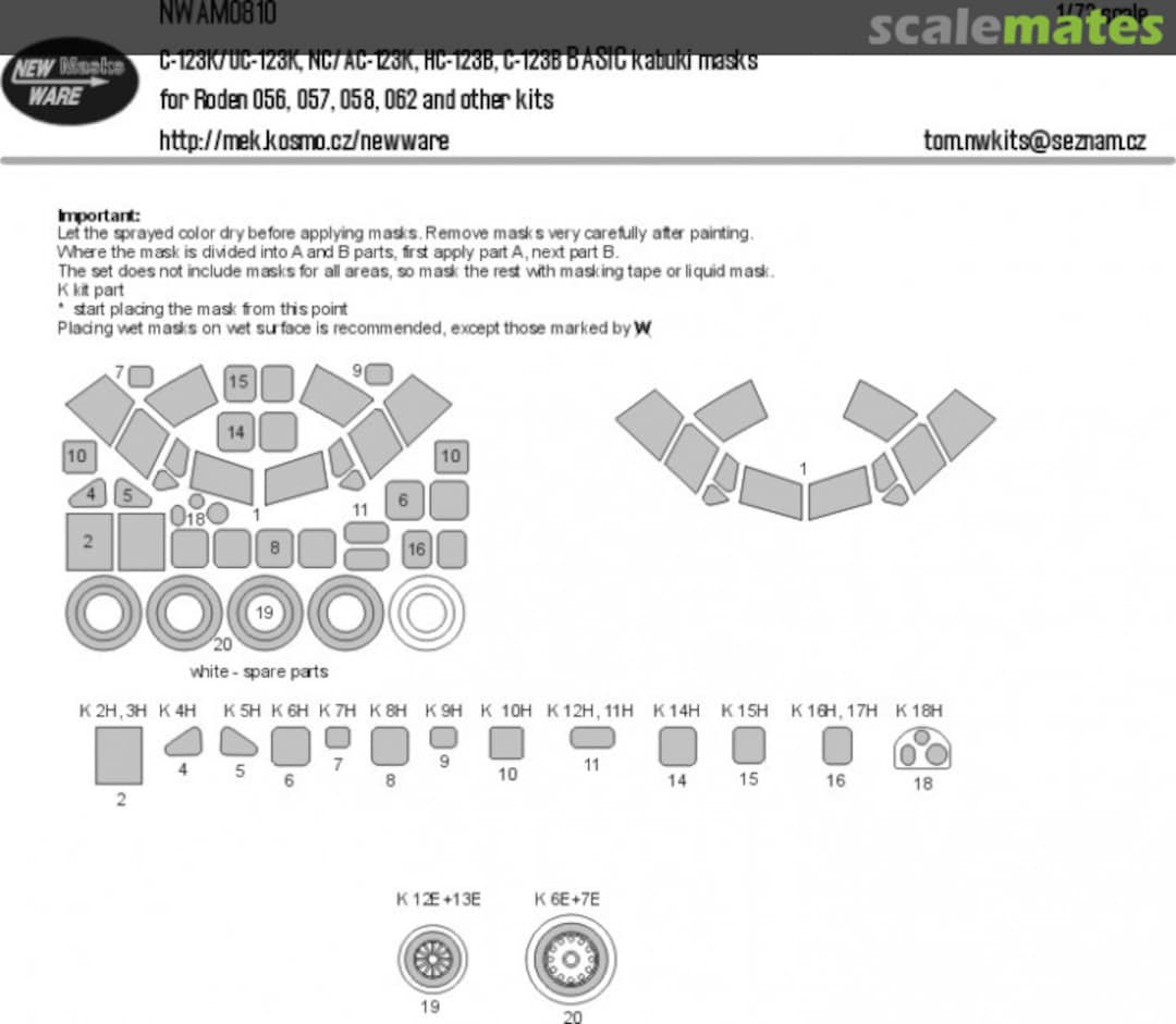 Boxart C-123K/UC-123K, NC/AC-123K, HC-123B, C-123 BASIC kabuki masks NWAM0810 New Ware Boxart C-123K/UC-123K, NC/AC-123K, HC-123B, C-123 BASIC kabuki masks NWAM0810 New Ware