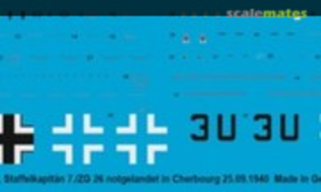 1:72 Bf 110 C-4 Oblt. Ernst Matthes Staffelkapitän 7./ZG 26 (Peddinghaus-Decals 72 3335) 72 3335