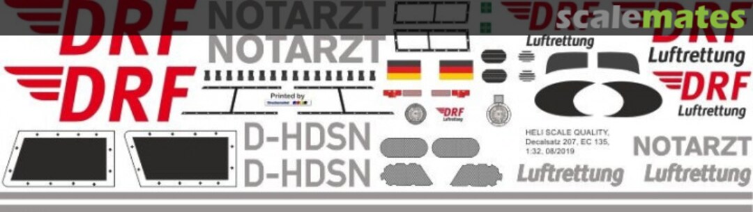 Boxart H145 / EC 145T2 - DRF - D-HDSN Decal 207 Heli Scale Quality Boxart H145 / EC 145T2 - DRF - D-HDSN Decal 207 Heli Scale Quality