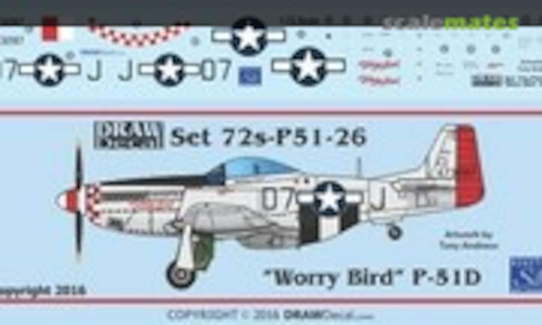 1:72 P-51D “Worry Bird” (Draw Decal 72-P51-26) 72-P51-26