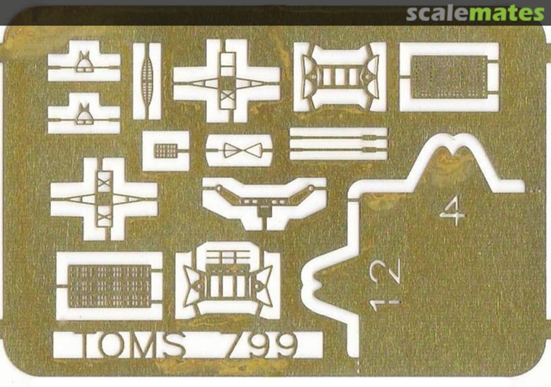 Boxart Photo Etch USN Mk 4 or Mk 12 radar antenna 799 Tom's Modelworks