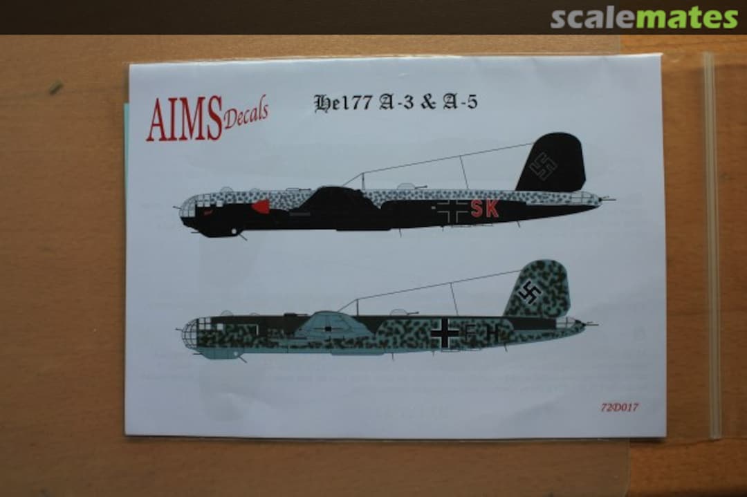 Boxart He 177 A-3 & A-5 72D017 AIMS Boxart He 177 A-3 & A-5 72D017 AIMS