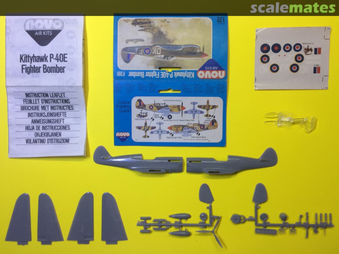 Contents Kittyhawk P-40E Fighter Bomber 76010 Novo Contents Kittyhawk P-40E Fighter Bomber 76010 Novo