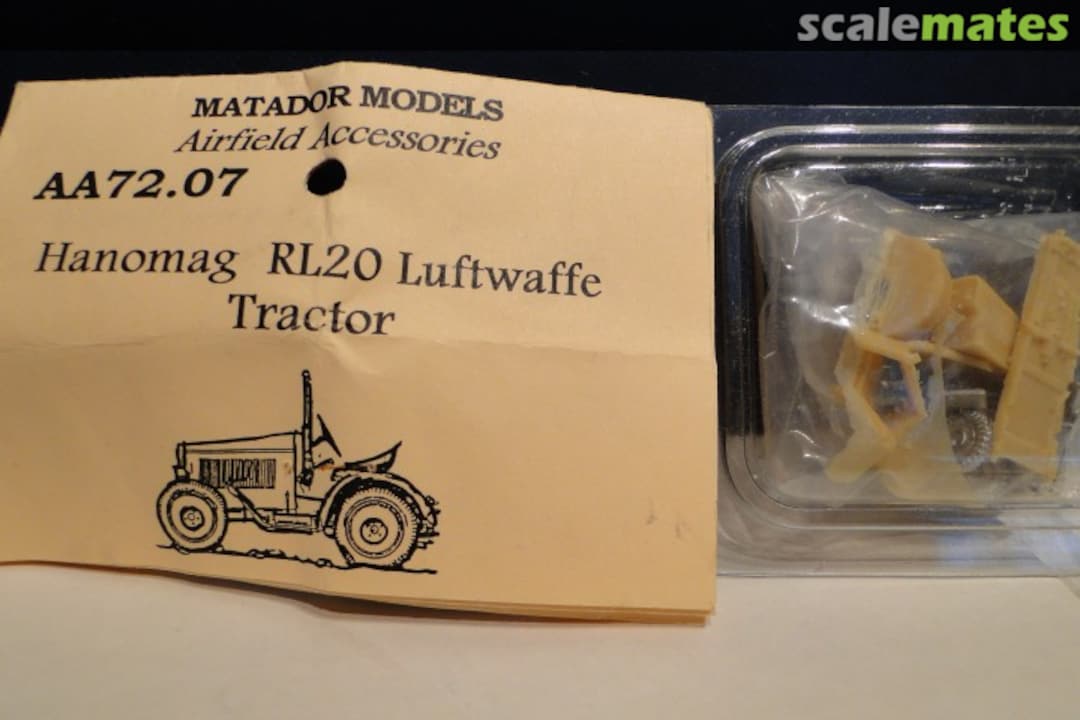 Boxart Hanomag RL20 Luftwaffe Tractor AA72.07 Matador Models Boxart Hanomag RL20 Luftwaffe Tractor AA72.07 Matador Models