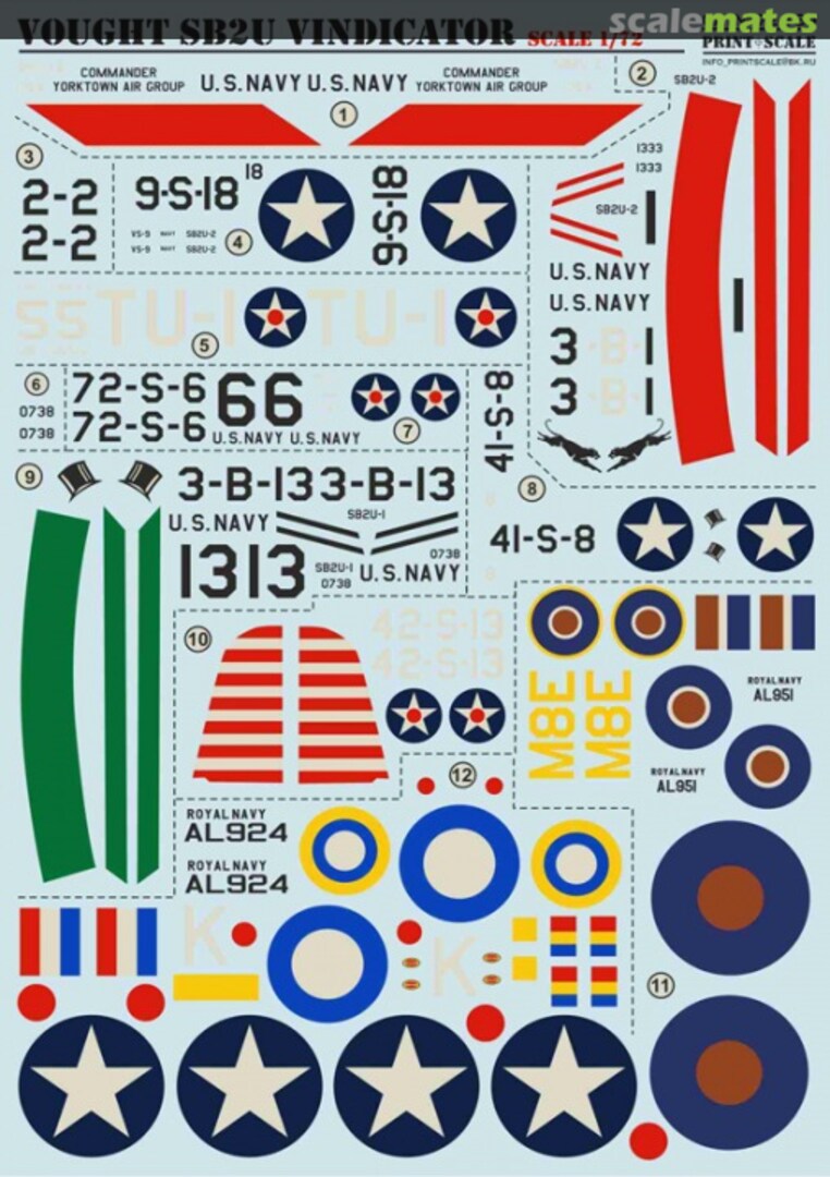 Boxart Vought SB2U Vindicator 72-189 Print Scale Boxart Vought SB2U Vindicator 72-189 Print Scale