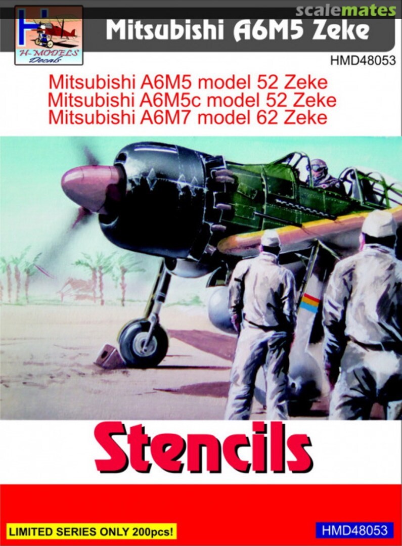 Boxart Mitsubishi A6M5 Zeke Stencils HMD48053 H-Models Decals Boxart Mitsubishi A6M5 Zeke Stencils HMD48053 H-Models Decals