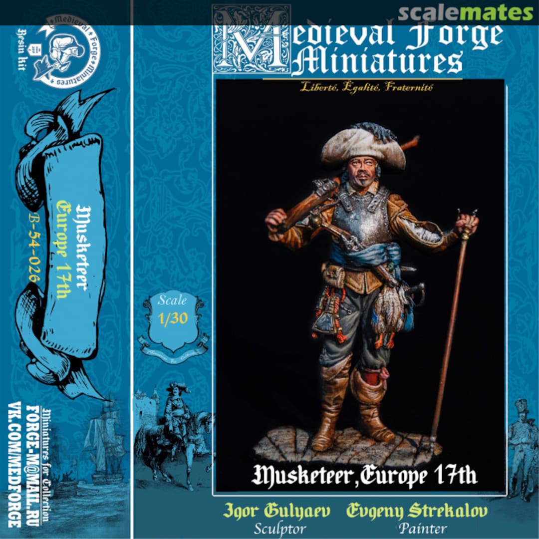 Boxart Musketeer B-54-026 Medieval Forge Miniatures Boxart Musketeer B-54-026 Medieval Forge Miniatures