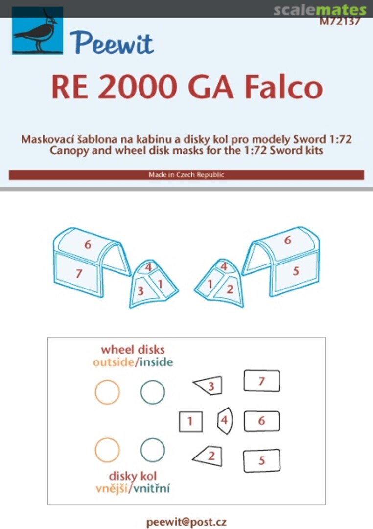 Boxart Reggiane RE 2000 GA Falco M72137 Peewit Boxart Reggiane RE 2000 GA Falco M72137 Peewit