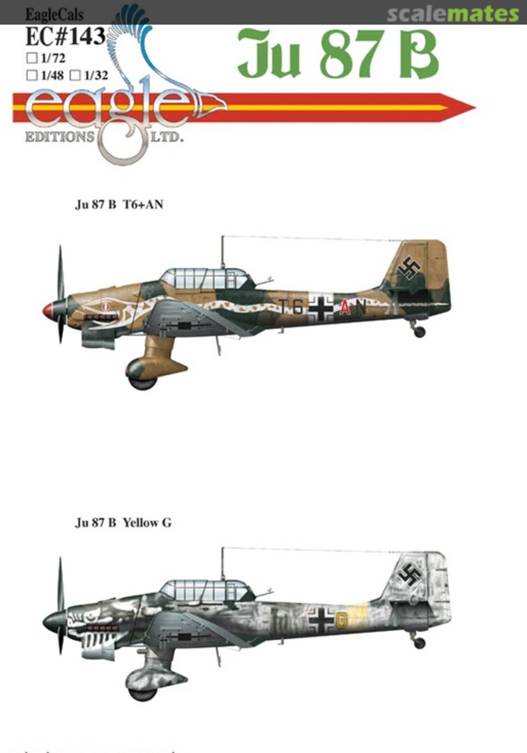 Boxart Ju 87B-2 Stukas EagleCals EC32-143 Eagle Editions Boxart Ju 87B-2 Stukas EagleCals EC32-143 Eagle Editions
