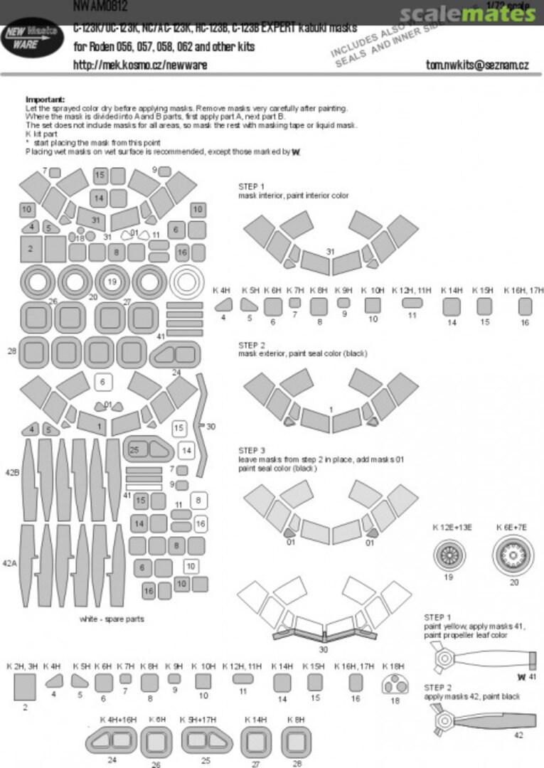 Boxart C-123K/UC-123K, NC/AC-123K, HC-123B, C-123 EXPERT kabuki masks NWAM0812 New Ware Boxart C-123K/UC-123K, NC/AC-123K, HC-123B, C-123 EXPERT kabuki masks NWAM0812 New Ware
