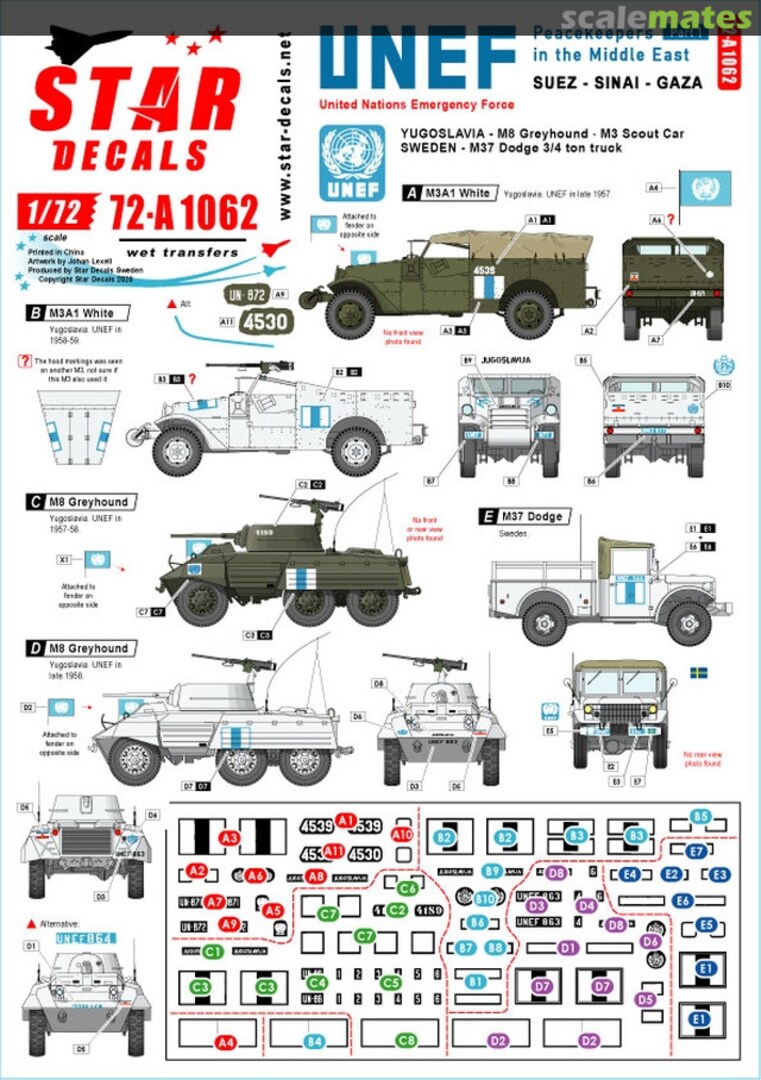Boxart Peacekeepers in the Middle East # 1. 72-A1062 Star Decals Boxart Peacekeepers in the Middle East # 1. 72-A1062 Star Decals