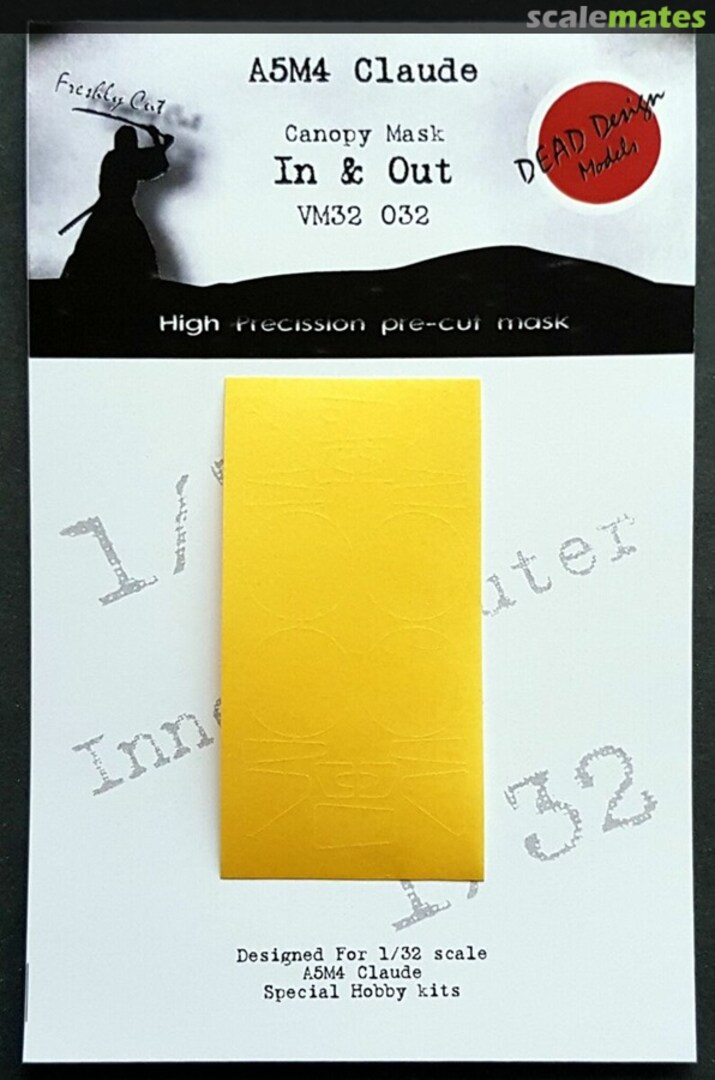 Boxart Mitsubishi A5M4 Claude (canopy masks (inside & outside)) VM32032 DEAD Design Models Boxart Mitsubishi A5M4 Claude (canopy masks (inside & outside)) VM32032 DEAD Design Models