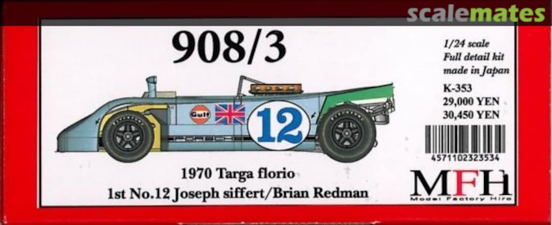 Boxart Porsche 908/3 K-353 Model Factory Hiro Boxart Porsche 908/3 K-353 Model Factory Hiro