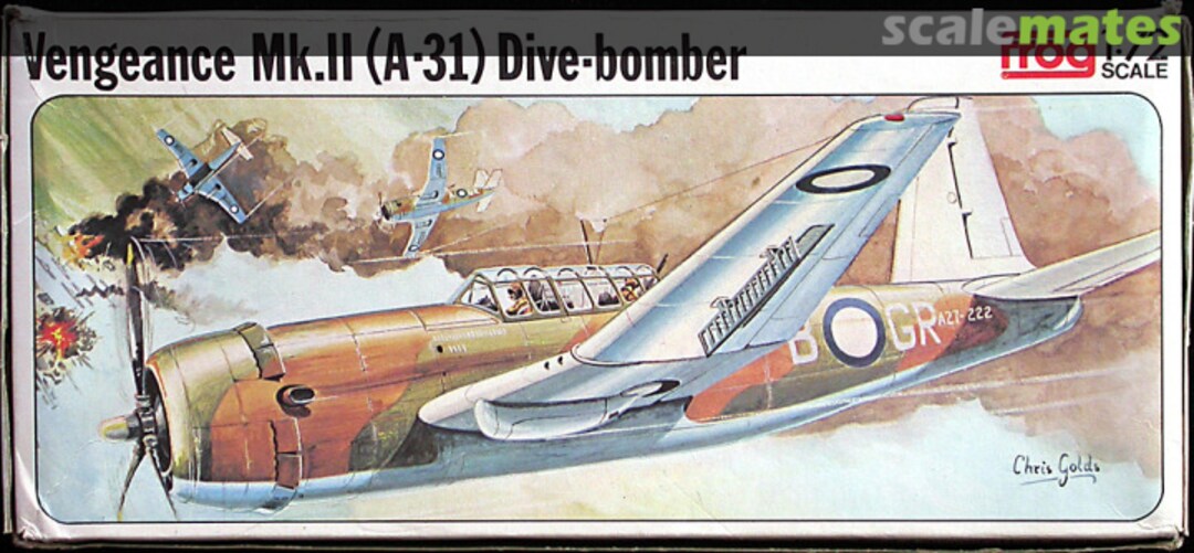 Boxart Vengeance Mk.II (A-31) Dive-bomber F199 FROG Boxart Vengeance Mk.II (A-31) Dive-bomber F199 FROG