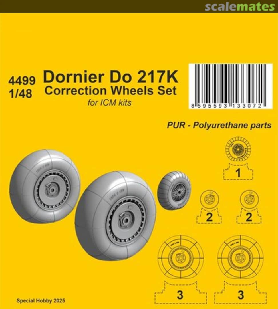 Boxart Dornier Do 217 Wheels correction set 4499 CMK Boxart Dornier Do 217 Wheels correction set 4499 CMK