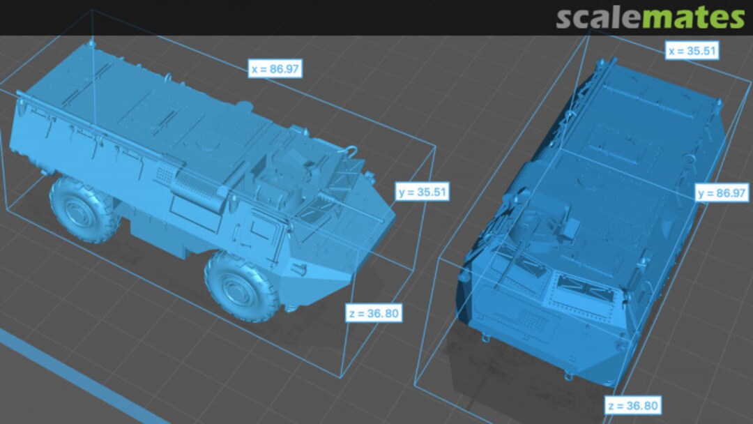 Boxart Wheeled armored personnel carrier VAB 4x4 - w/o equipment - open hatch 72011739 EMP3d