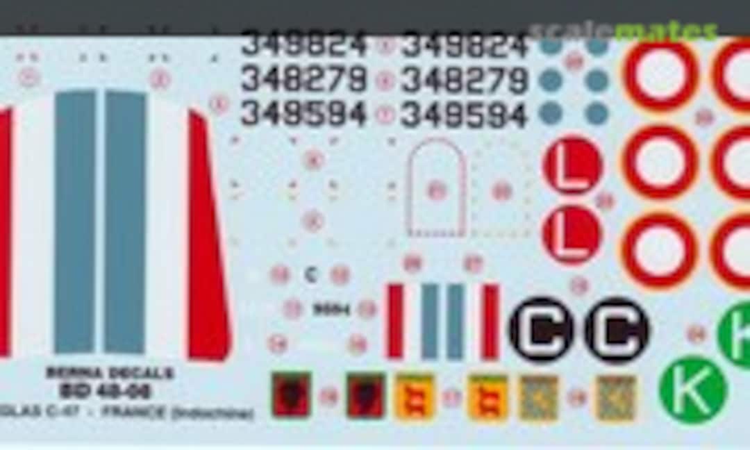 1:48 Douglas C-47 Skytrain - France (Indochine) (Berna Decals BD 48-08) BD 48-08