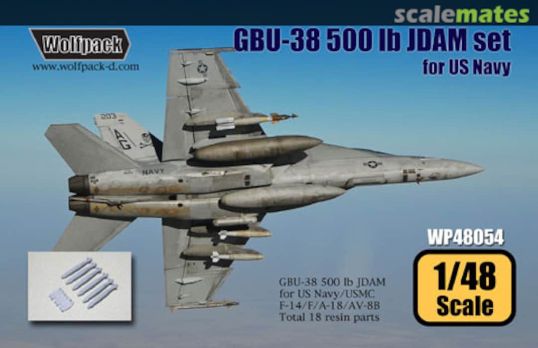 Boxart GBU-38 500 lb JDAM set for US Navy WP48054 Wolfpack Boxart GBU-38 500 lb JDAM set for US Navy WP48054 Wolfpack