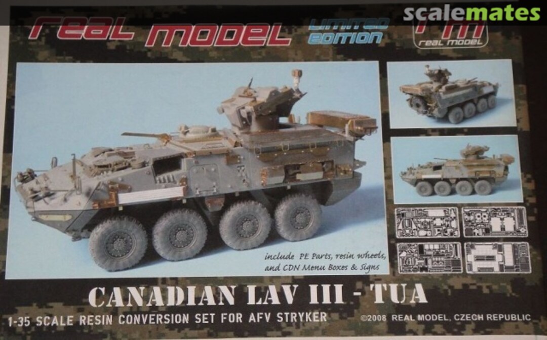 Boxart Canadian LAV III - TUA (TOW-Under-Armor) conversion RM35129 Real Model Boxart Canadian LAV III - TUA (TOW-Under-Armor) conversion RM35129 Real Model