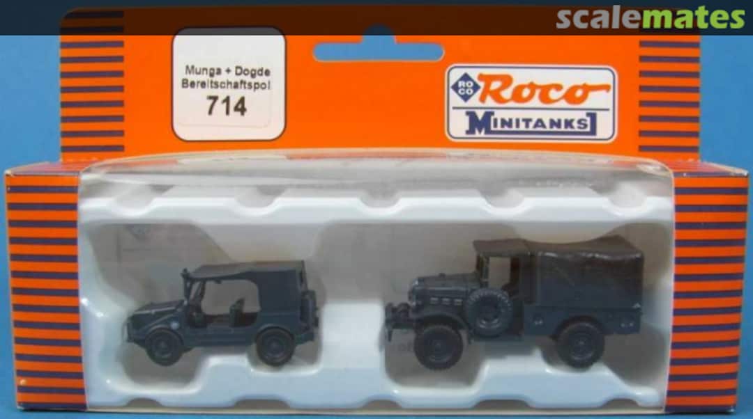 Boxart Munga & Dodge Bereitschaftspolizei 714 Roco Minitanks Boxart Munga & Dodge Bereitschaftspolizei 714 Roco Minitanks