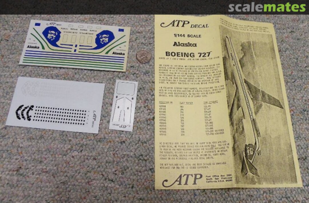 Boxart Alaska Smiling Eskimo 727s AD8472 ATP Airliners America Boxart Alaska Smiling Eskimo 727s AD8472 ATP Airliners America