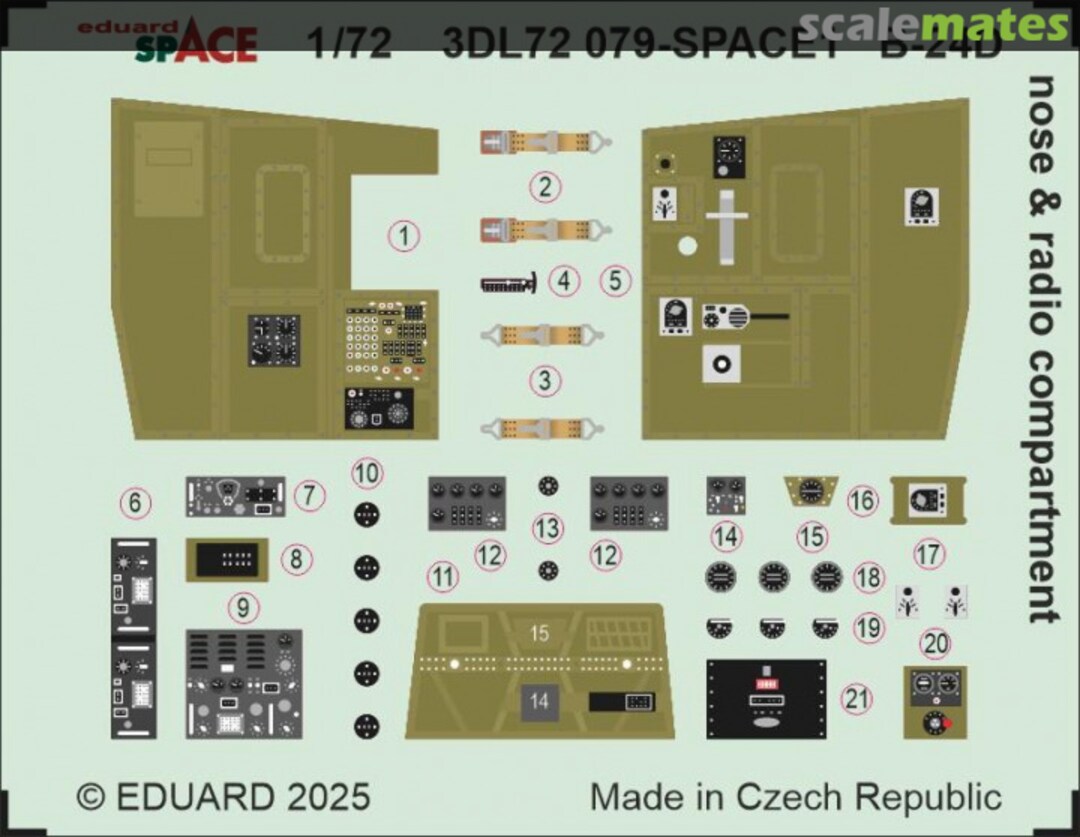 Boxart Consolidated B-24 D Liberator - Nose & Radio Compartment 3DL72079 Eduard Boxart Consolidated B-24 D Liberator - Nose & Radio Compartment 3DL72079 Eduard