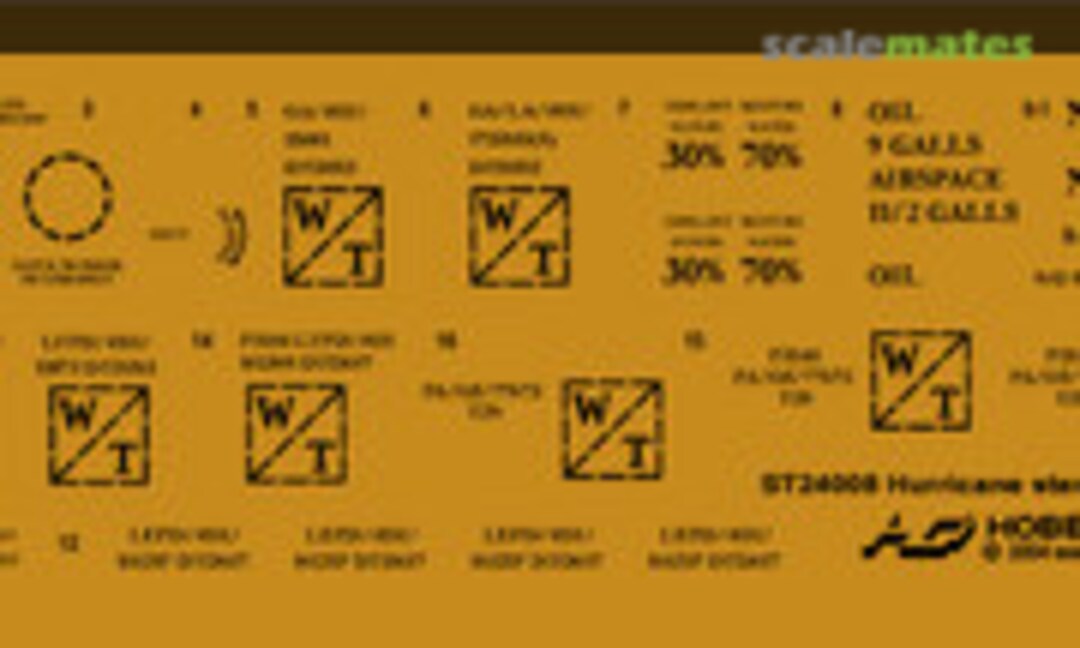 1:24 Hurricane Stencils Ver 1.0 (HobbyDecal ST24008V1) ST24008V1