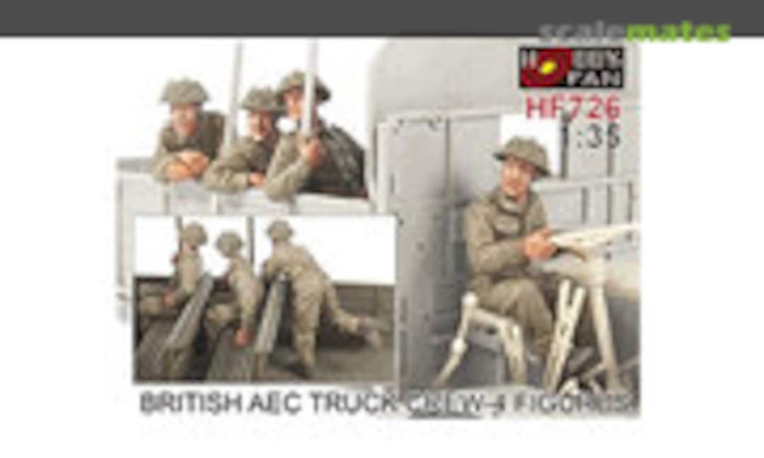 1:35 British AEC Truck Crew, 4 Figures (Hobby Fan HF726) HF726